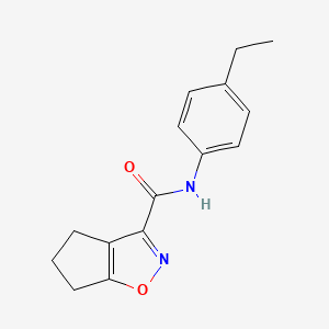 molecular formula C15H16N2O2 B4486976 N-(4-ethylphenyl)-5,6-dihydro-4H-cyclopenta[d]isoxazole-3-carboxamide 
