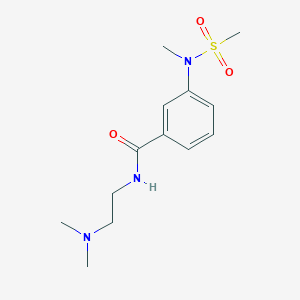 molecular formula C13H21N3O3S B4486979 N-[2-(DIMETHYLAMINO)ETHYL]-3-(N-METHYLMETHANESULFONAMIDO)BENZAMIDE 