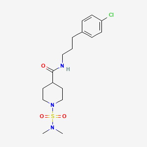 molecular formula C17H26ClN3O3S B4486984 N-[3-(4-chlorophenyl)propyl]-1-(dimethylsulfamoyl)piperidine-4-carboxamide 
