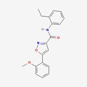 molecular formula C19H18N2O3 B4487032 N-(2-ethylphenyl)-5-(2-methoxyphenyl)-1,2-oxazole-3-carboxamide 