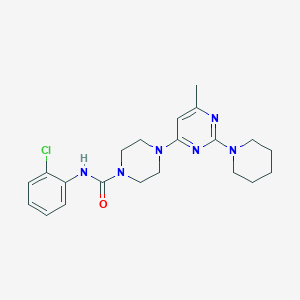 molecular formula C21H27ClN6O B4487069 N-(2-chlorophenyl)-4-[6-methyl-2-(1-piperidinyl)-4-pyrimidinyl]-1-piperazinecarboxamide 