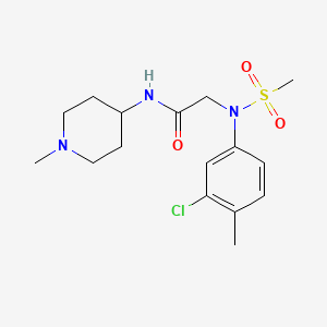 molecular formula C16H24ClN3O3S B4487081 N~2~-(3-chloro-4-methylphenyl)-N~1~-(1-methyl-4-piperidinyl)-N~2~-(methylsulfonyl)glycinamide 