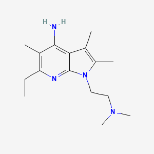 molecular formula C16H26N4 B4487117 1-[2-(dimethylamino)ethyl]-6-ethyl-2,3,5-trimethyl-1H-pyrrolo[2,3-b]pyridin-4-amine 