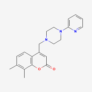 molecular formula C21H23N3O2 B4487134 7,8-dimethyl-4-{[4-(pyridin-2-yl)piperazin-1-yl]methyl}-2H-chromen-2-one 