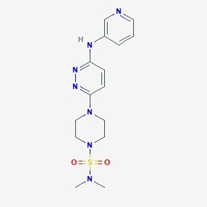 molecular formula C15H21N7O2S B4487183 N,N-dimethyl-4-[6-(3-pyridinylamino)-3-pyridazinyl]-1-piperazinesulfonamide 