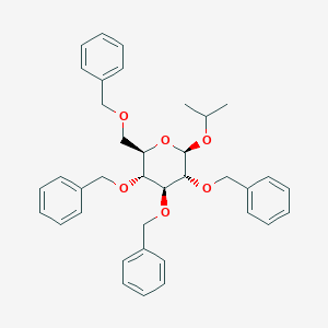 molecular formula C37H42O6 B044872 Isopropyl 2,3,4,6-tetra-O-benzyl-b-D-glucopyranoside CAS No. 114967-51-0