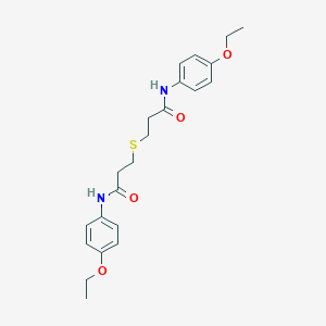 molecular formula C22H28N2O4S B448723 N-(4-ETHOXYPHENYL)-3-({2-[(4-ETHOXYPHENYL)CARBAMOYL]ETHYL}SULFANYL)PROPANAMIDE 