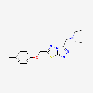 molecular formula C16H21N5OS B4487253 N-ethyl-N-({6-[(4-methylphenoxy)methyl][1,2,4]triazolo[3,4-b][1,3,4]thiadiazol-3-yl}methyl)ethanamine 