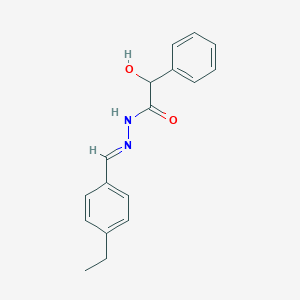 molecular formula C17H18N2O2 B448728 N'-(4-ethylbenzylidene)-2-hydroxy-2-phenylacetohydrazide 