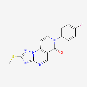 molecular formula C15H10FN5OS B4487293 7-(4-fluorophenyl)-2-(methylthio)pyrido[3,4-e][1,2,4]triazolo[1,5-a]pyrimidin-6(7H)-one 