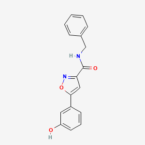 molecular formula C17H14N2O3 B4487306 N-benzyl-5-(3-hydroxyphenyl)-3-isoxazolecarboxamide 