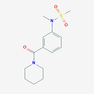 molecular formula C14H20N2O3S B4487349 N-methyl-N-[3-(piperidine-1-carbonyl)phenyl]methanesulfonamide 