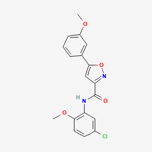 molecular formula C18H15ClN2O4 B4487397 N-(5-chloro-2-methoxyphenyl)-5-(3-methoxyphenyl)-3-isoxazolecarboxamide 
