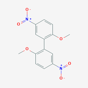 molecular formula C14H12N2O6 B044874 2,2'-Dimethoxy-5,5'-dinitro-1,1'-biphenyl CAS No. 81763-59-9