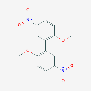 molecular formula C14H12N2O6 B044874 1-Methoxy-2-(2-methoxy-5-nitrophenyl)-4-nitrobenzene CAS No. 81763-59-9