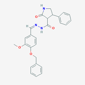 molecular formula C26H25N3O4 B448741 N'-{(Z)-[4-(benzyloxy)-3-methoxyphenyl]methylidene}-2-oxo-4-phenylpyrrolidine-3-carbohydrazide 