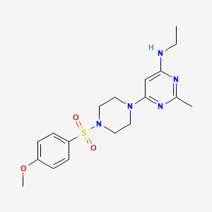 molecular formula C18H25N5O3S B4487417 N-ethyl-6-{4-[(4-methoxyphenyl)sulfonyl]-1-piperazinyl}-2-methyl-4-pyrimidinamine 