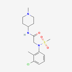 molecular formula C16H24ClN3O3S B4487419 N~2~-(3-chloro-2-methylphenyl)-N~1~-(1-methyl-4-piperidinyl)-N~2~-(methylsulfonyl)glycinamide 