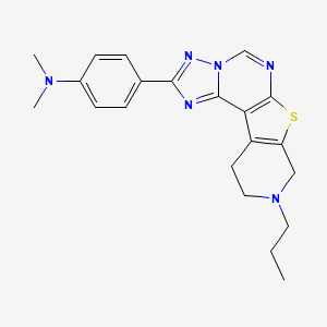 molecular formula C21H24N6S B4487451 N,N-dimethyl-4-(13-propyl-10-thia-3,5,6,8,13-pentazatetracyclo[7.7.0.02,6.011,16]hexadeca-1(9),2,4,7,11(16)-pentaen-4-yl)aniline 