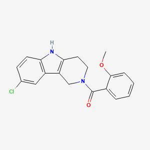 molecular formula C19H17ClN2O2 B4487491 (8-chloro-1,3,4,5-tetrahydro-2H-pyrido[4,3-b]indol-2-yl)(2-methoxyphenyl)methanone 