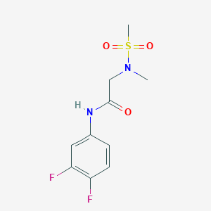 molecular formula C10H12F2N2O3S B4487502 N-(3,4-difluorophenyl)-2-[methyl(methylsulfonyl)amino]acetamide 