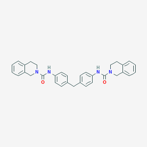 molecular formula C33H32N4O2 B448751 N-(4-{4-[(3,4-dihydro-2(1H)-isoquinolinylcarbonyl)amino]benzyl}phenyl)-3,4-dihydro-2(1H)-isoquinolinecarboxamide 