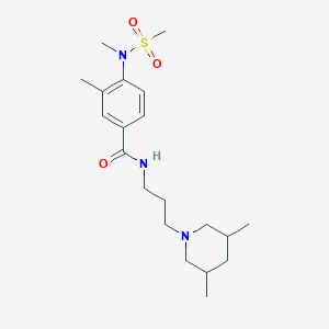 molecular formula C20H33N3O3S B4487546 N-[3-(3,5-dimethyl-1-piperidinyl)propyl]-3-methyl-4-[methyl(methylsulfonyl)amino]benzamide 