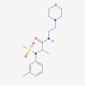 molecular formula C17H27N3O4S B4487593 N~2~-(3-methylphenyl)-N~2~-(methylsulfonyl)-N~1~-[2-(4-morpholinyl)ethyl]alaninamide 