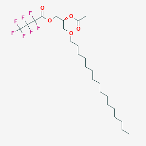 molecular formula C25H41F7O5 B044876 (2r)-2-(Acetyloxy)-3-(hexadecyloxy)propyl heptafluorobutanoate CAS No. 119206-62-1