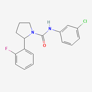 molecular formula C17H16ClFN2O B4487606 N-(3-chlorophenyl)-2-(2-fluorophenyl)-1-pyrrolidinecarboxamide 