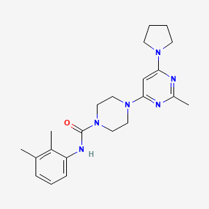 molecular formula C22H30N6O B4487647 N-(2,3-Dimethylphenyl)-4-[2-methyl-6-(pyrrolidin-1-YL)pyrimidin-4-YL]piperazine-1-carboxamide 