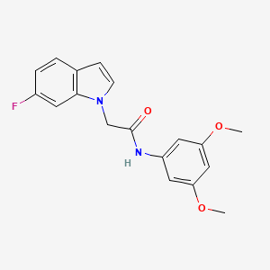 molecular formula C18H17FN2O3 B4487653 N-(3,5-dimethoxyphenyl)-2-(6-fluoro-1H-indol-1-yl)acetamide 