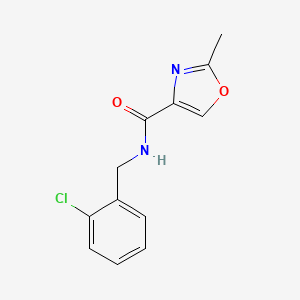 molecular formula C12H11ClN2O2 B4487683 N-[(2-chlorophenyl)methyl]-2-methyl-1,3-oxazole-4-carboxamide 