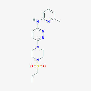 molecular formula C17H24N6O2S B4487730 N-(6-methyl-2-pyridinyl)-6-[4-(propylsulfonyl)-1-piperazinyl]-3-pyridazinamine 