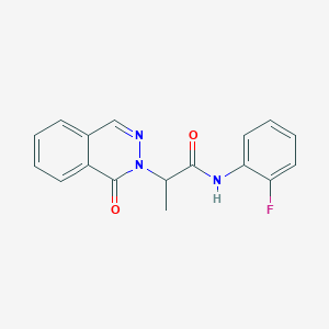 molecular formula C17H14FN3O2 B4487737 N-(2-fluorophenyl)-2-(1-oxo-2(1H)-phthalazinyl)propanamide 
