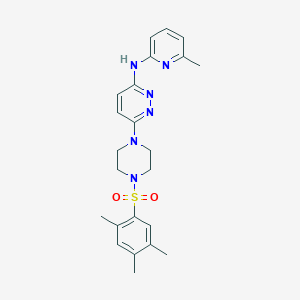 molecular formula C23H28N6O2S B4487738 N-(6-methyl-2-pyridinyl)-6-{4-[(2,4,5-trimethylphenyl)sulfonyl]-1-piperazinyl}-3-pyridazinamine 