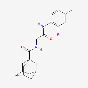 molecular formula C20H25FN2O2 B4487774 N-{2-[(2-fluoro-4-methylphenyl)amino]-2-oxoethyl}-1-adamantanecarboxamide 