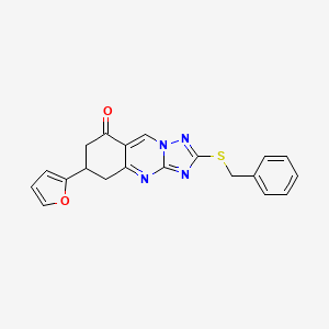 molecular formula C20H16N4O2S B4487794 2-(benzylthio)-6-(2-furyl)-6,7-dihydro[1,2,4]triazolo[5,1-b]quinazolin-8(5H)-one 