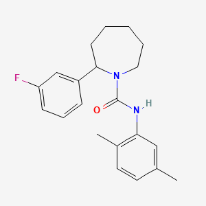 molecular formula C21H25FN2O B4487804 N-(2,5-dimethylphenyl)-2-(3-fluorophenyl)azepane-1-carboxamide 