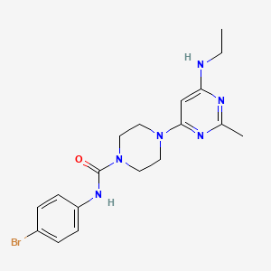 molecular formula C18H23BrN6O B4487811 N-(4-bromophenyl)-4-[6-(ethylamino)-2-methyl-4-pyrimidinyl]-1-piperazinecarboxamide 