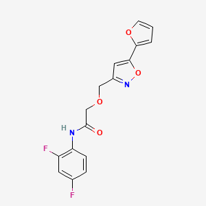 molecular formula C16H12F2N2O4 B4487819 N-(2,4-difluorophenyl)-2-{[5-(2-furyl)-3-isoxazolyl]methoxy}acetamide 