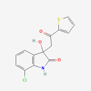 molecular formula C14H10ClNO3S B4487877 7-chloro-3-hydroxy-3-(2-oxo-2-thiophen-2-ylethyl)-1H-indol-2-one CAS No. 83393-71-9