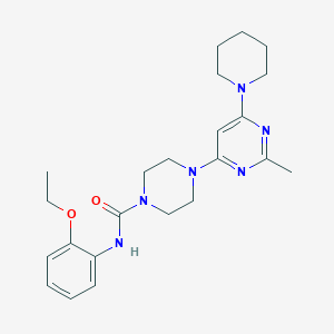 molecular formula C23H32N6O2 B4487927 N-(2-ethoxyphenyl)-4-[2-methyl-6-(1-piperidinyl)-4-pyrimidinyl]-1-piperazinecarboxamide 