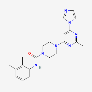 molecular formula C21H25N7O B4487942 N-(2,3-dimethylphenyl)-4-[6-(1H-imidazol-1-yl)-2-methyl-4-pyrimidinyl]-1-piperazinecarboxamide 