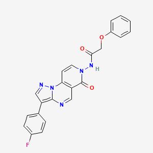 molecular formula C23H16FN5O3 B4487955 N-[3-(4-fluorophenyl)-6-oxopyrazolo[1,5-a]pyrido[3,4-e]pyrimidin-7(6H)-yl]-2-phenoxyacetamide 
