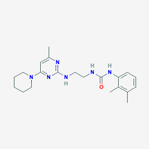 molecular formula C21H30N6O B4487970 N-(2,3-dimethylphenyl)-N'-(2-{[4-methyl-6-(1-piperidinyl)-2-pyrimidinyl]amino}ethyl)urea 