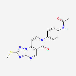 molecular formula C17H14N6O2S B4487981 N-{4-[2-(methylthio)-6-oxopyrido[3,4-e][1,2,4]triazolo[1,5-a]pyrimidin-7(6H)-yl]phenyl}acetamide 
