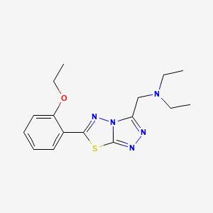 molecular formula C16H21N5OS B4487999 N-{[6-(2-ethoxyphenyl)[1,2,4]triazolo[3,4-b][1,3,4]thiadiazol-3-yl]methyl}-N-ethylethanamine 