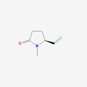 molecular formula C7H11NO B044880 (5S)-5-Ethenyl-1-methylpyrrolidin-2-one CAS No. 122663-18-7