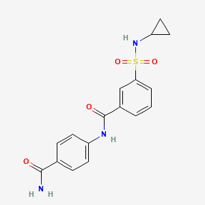 molecular formula C17H17N3O4S B4488031 N-(4-carbamoylphenyl)-3-(cyclopropylsulfamoyl)benzamide 